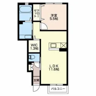 シャーメゾンガーデンズ煌【1階】の間取り