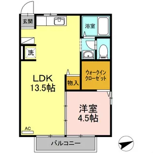 ヴァンベール渭東【1階】の間取り
