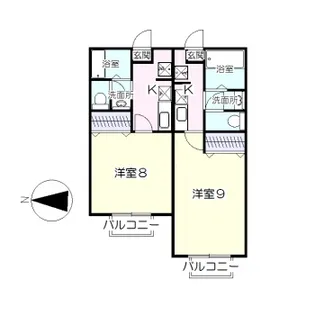 旭ビュー【1階】の間取り
