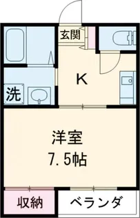 メモリアルハイツB【2階】の間取り