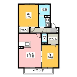 アポロタウン A【1階】の間取り