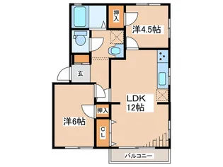 コ-ポラス小川【1階】の間取り