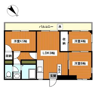 サイレンスコーポ【3階】の間取り