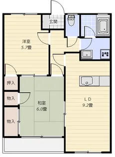 伊伸ハイツ【2階】の間取り