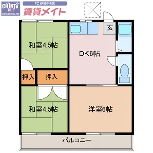 コーポ桝屋【2階】の間取り