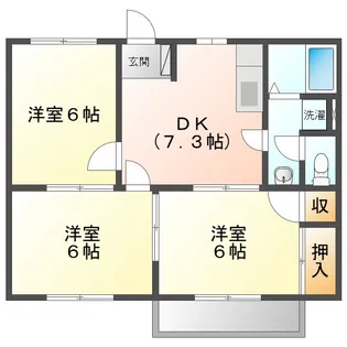ニューシティ竹林【1階】の間取り