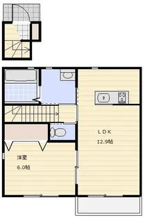 埼玉県草加市旭町2【アパート】の間取り