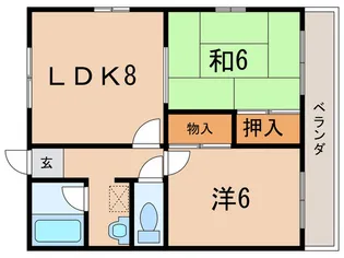ヴィラ北夙川【2階】の間取り