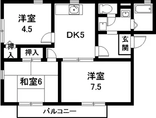 愛知県名古屋市中川区万場2【アパート】の間取り