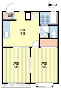 2DKの間取り画像