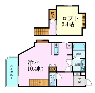 フルール観音【4階】の間取り