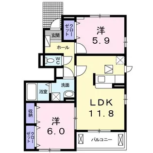 ビアンコ B棟【1階】の間取り