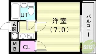 ジュネスタチバナ【4階】の間取り