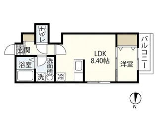 1LDKの間取り画像