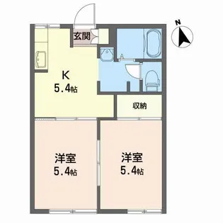 グランパティオ北上 C【1階】の間取り
