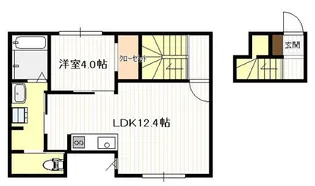 広島県大竹市南栄3【アパート】の間取り