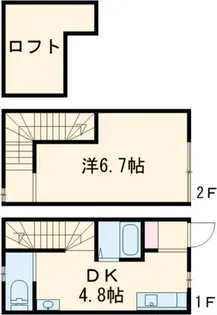 1DKの間取り画像