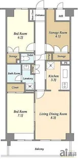 東京都練馬区東大泉6【マンション】の間取り