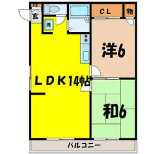 埼玉県熊谷市拾六間【アパート】の間取り