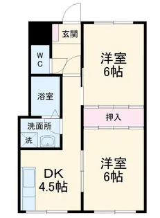 コーポニシムラ1号棟【1階】の間取り