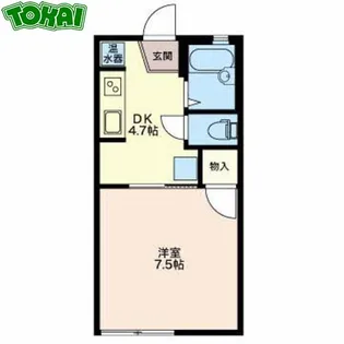 エルフラット【1階】の間取り