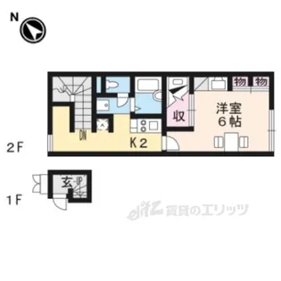 レオパレスメゾンアジュール【2階】の間取り
