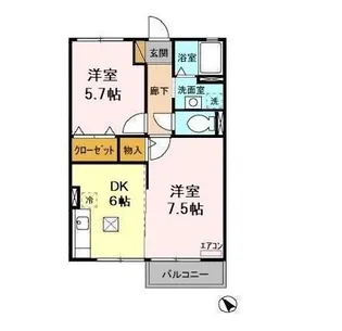 メゾンエクレール【1階】の間取り
