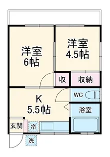 タマガワハイツ【2階】の間取り