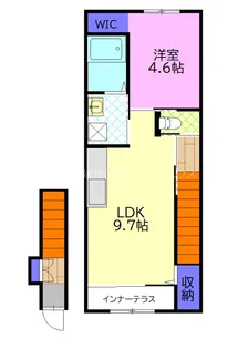 仮)ユニヴァリィ2岩曽【2階】の間取り
