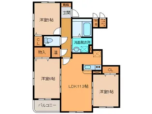 グランドコモンズII【4階】の間取り