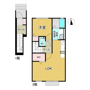 ディアコートB【2階】の間取り