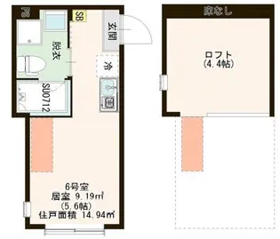 ハーモニーテラス川崎新町【1階】の間取り