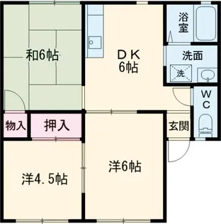 レジデンスニューパストラルB【2階】の間取り