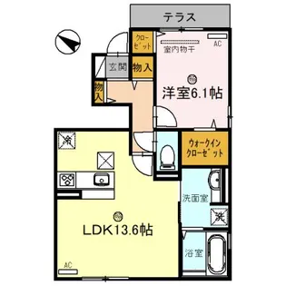 ヴァンベールu【1階】の間取り