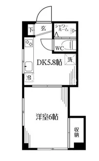 コーポウイング【1階】の間取り