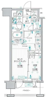 デュオステージ横濱桜木町【7階】の間取り