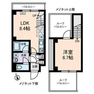 メゾンヌーヴェル【5階】の間取り