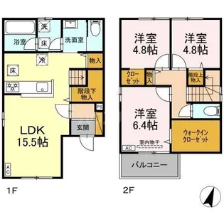 千葉県市川市大野町2【一戸建】の間取り