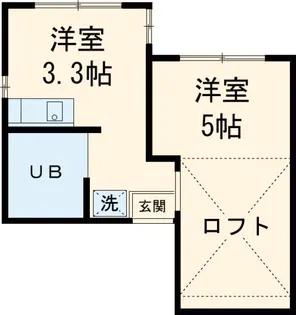 ラ・フィーユマルナンB【2階】の間取り