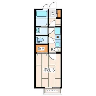 リビオン ホリ【2階】の間取り