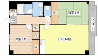 グリーン茨木【2階】の間取り