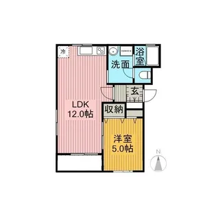 マンションドム錦町II【1階】の間取り