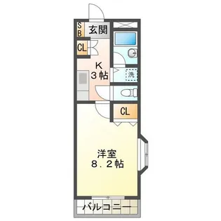 インターメゾン河芸【3階】の間取り