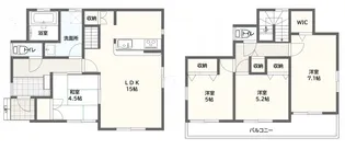 神奈川県相模原市中央区清新5【一戸建】の間取り