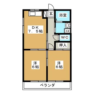 サンシャインW A【1階】の間取り