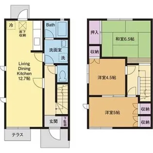 神奈川県厚木市林3【一戸建】の間取り