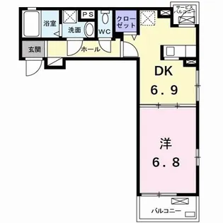 カントリー千現(せんげん)【2階】の間取り