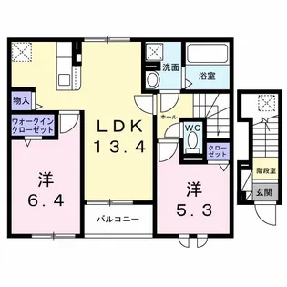ハルノテラス【2階】の間取り