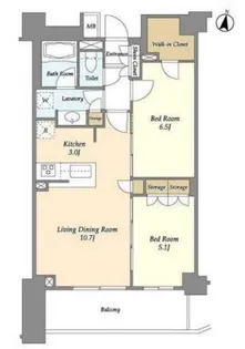 BLESS中野弥生町【4階】の間取り