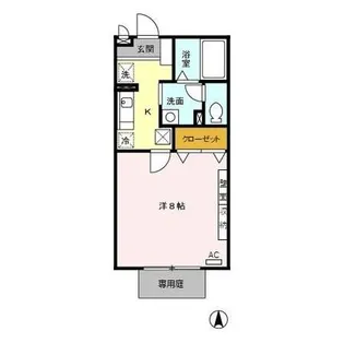 サニーコート帯山【1階】の間取り